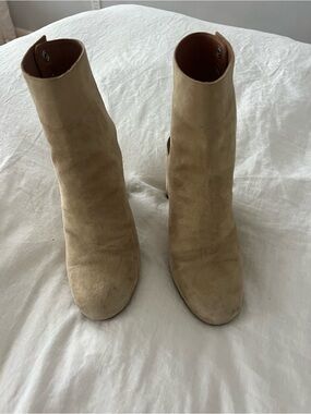 IRO Beige Suede Ankle Booties